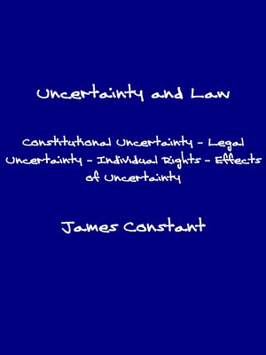 cover image of Uncertainty and Law